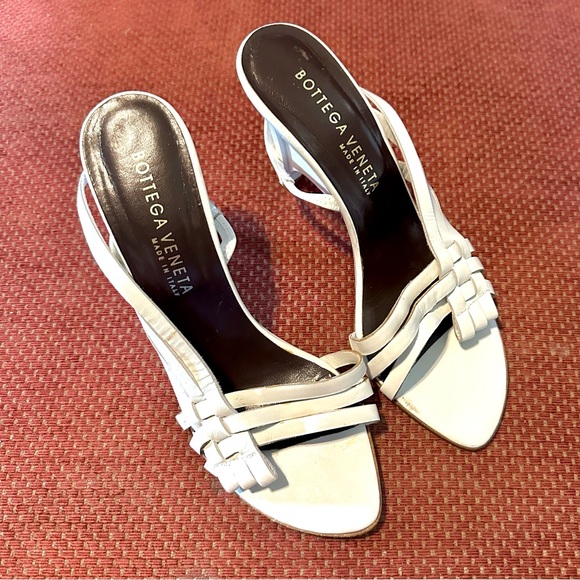 RARE Bottega Veneta White Strappy Wedge Dot Sandal Made In Italy US 6.5 / EU 37 - Picture 4 of 11